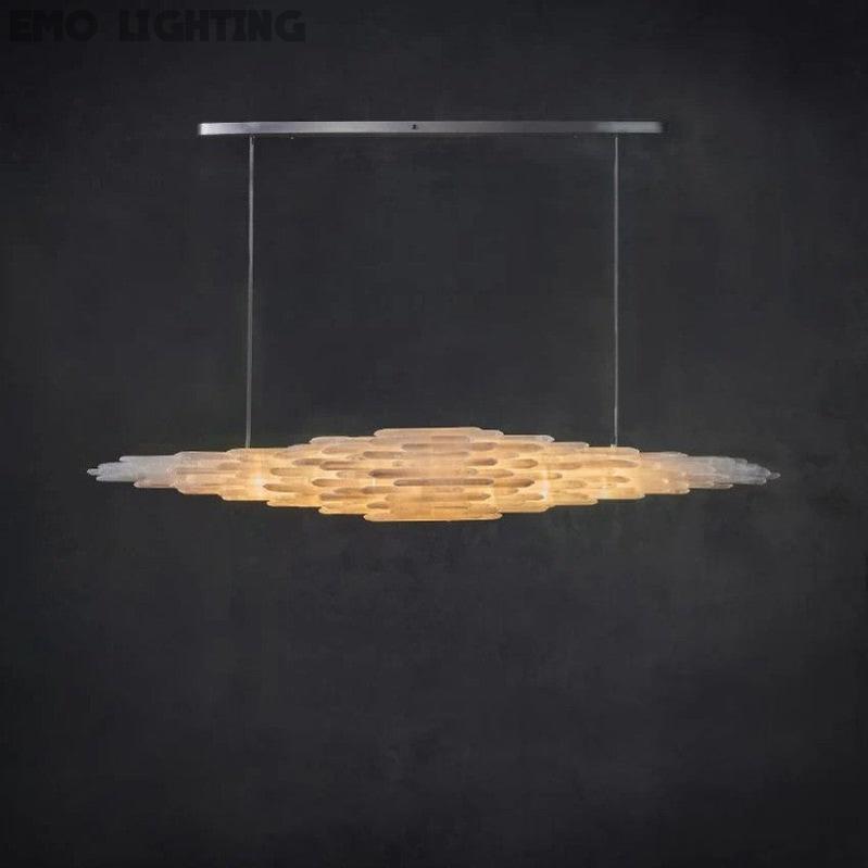 Selenite Crystal Natural Chandelier 47" 59" 71" - thebelacan