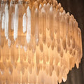 Selenite Crystal Round Pendant Chandelier 31.5
