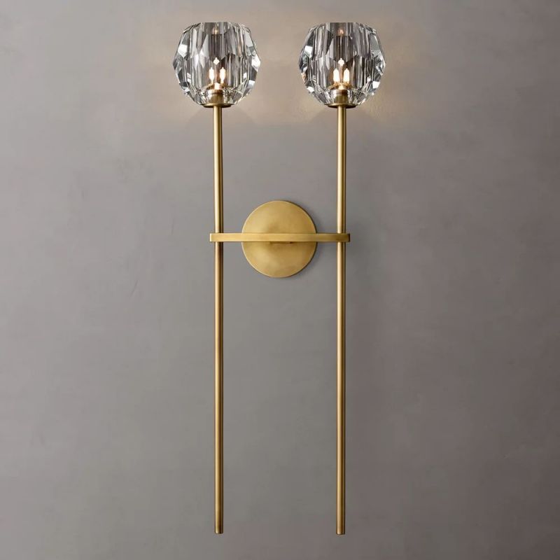 Boule Glass Double Sconce