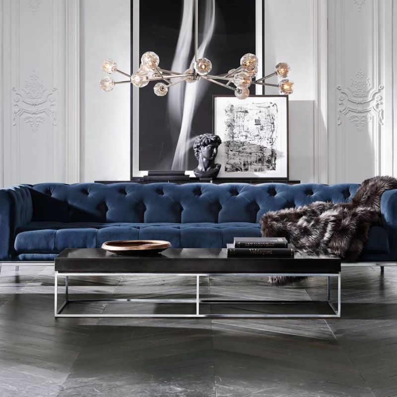 Boule Glass Round Chandelier 72"