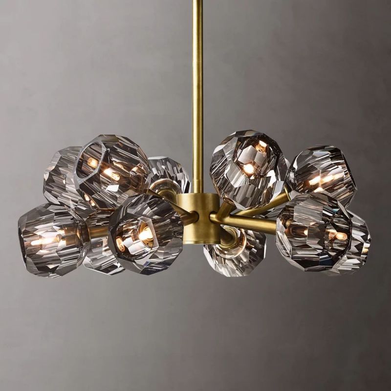 Boule Glass Round Chandelier 24"