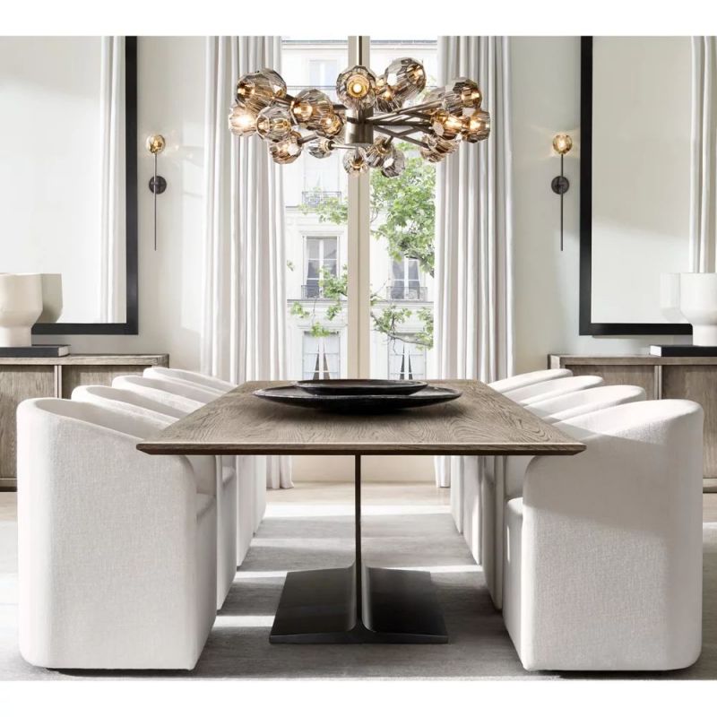 Boule Glass Round Chandelier 60"