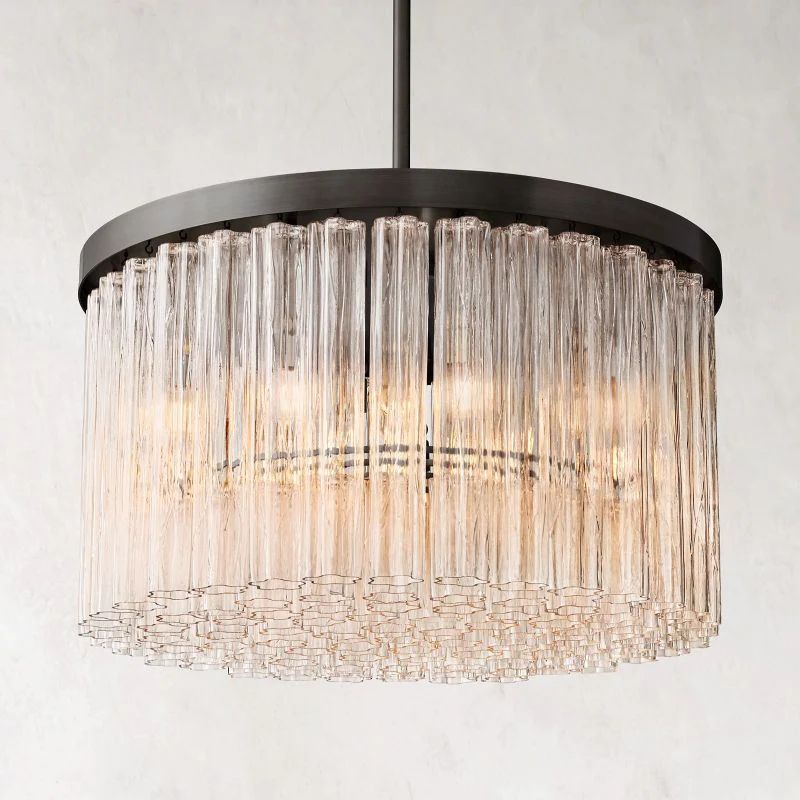 Cielo Glass Round Chandelier 36”