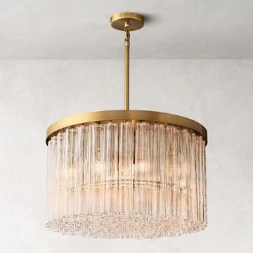 Cielo Glass Round Chandelier 36”