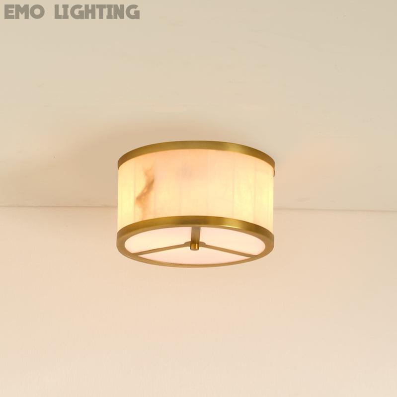 Small Upsala Alabaster Flush Mount Ceiling Light
