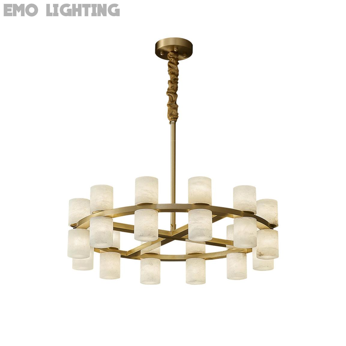 Lysandra Modern Alabaster Round Chandelier