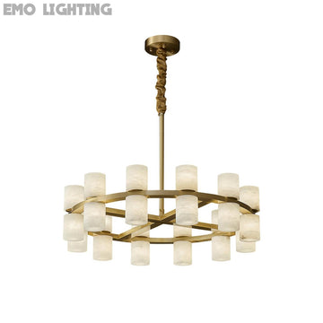 Lysandra Modern Alabaster Round Chandelier