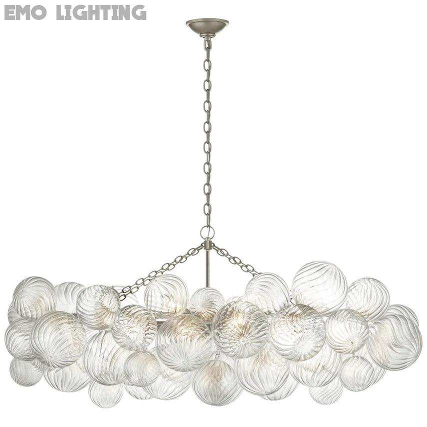 Modern Glass Linear Chandelier 51"