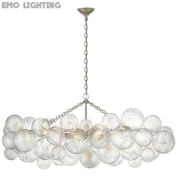 Modern Glass Linear Chandelier 51"