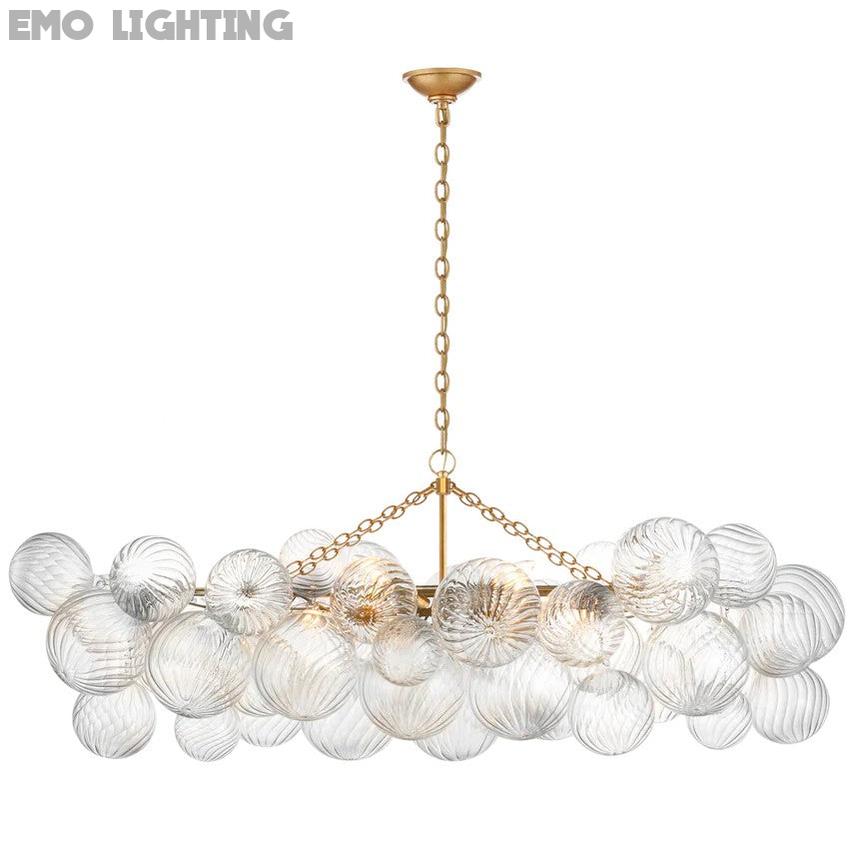 Modern Glass Linear Chandelier 51"