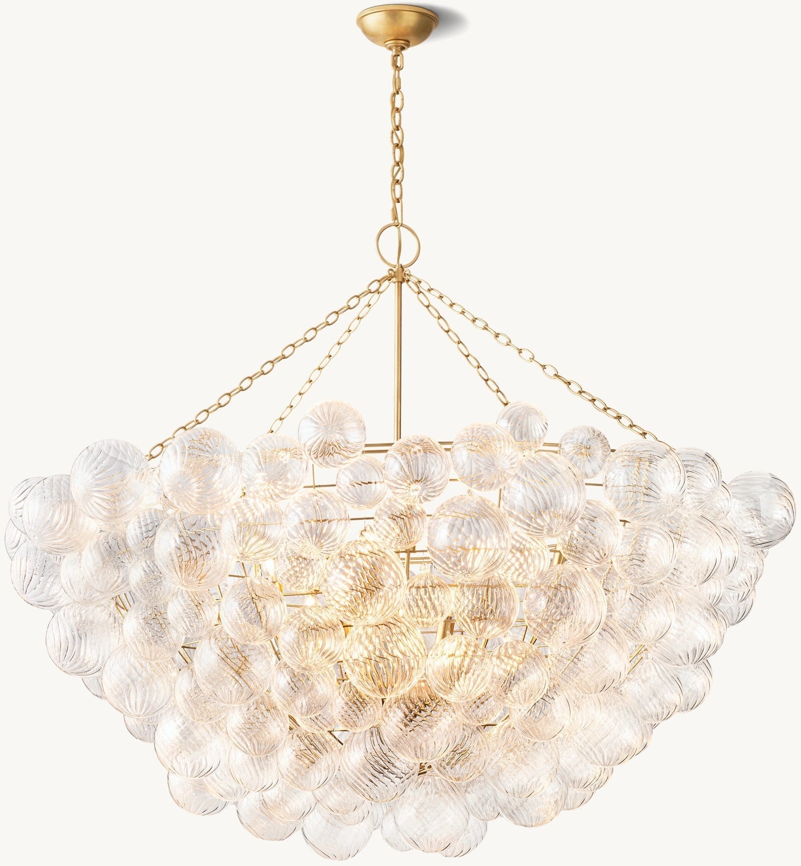 Talian Glass  Round Chandelier 66"