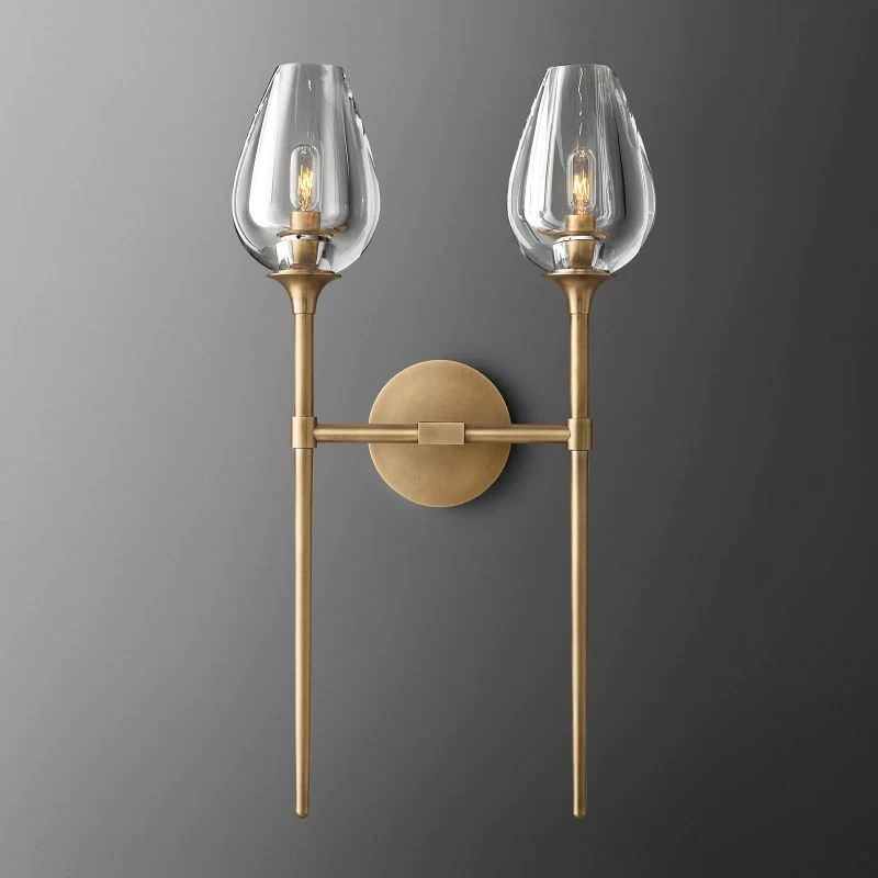 Tulip Crystal Double Sconce