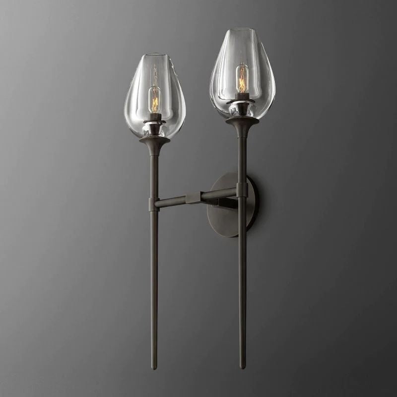 Tulip Crystal Double Sconce