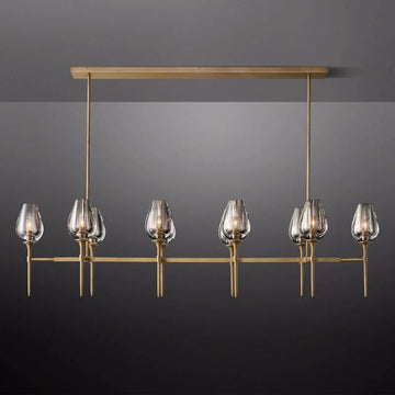 Tulip Crystal Linear Chandelier 65''