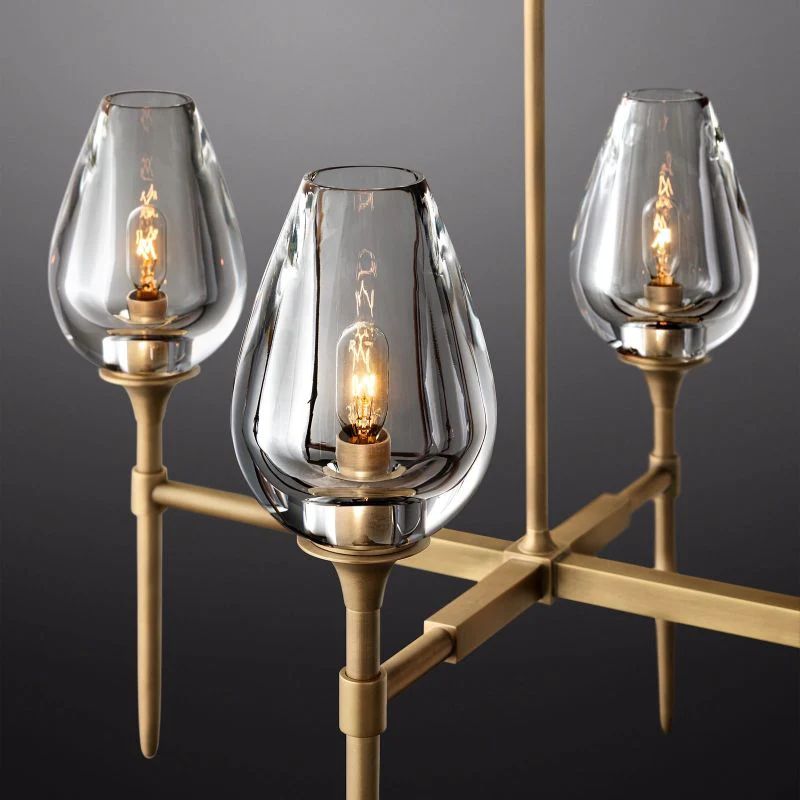 Tulip Crystal Linear Chandelier 65''