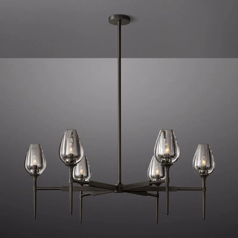 Tulip Crystal Round Chandelier 42''