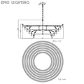 Art Glass Ghiaccio Round Chandelier 36