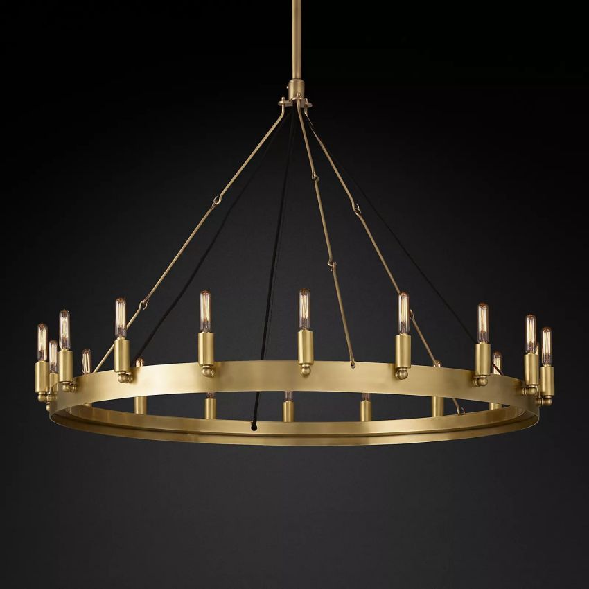 Camino Vintage Filament Round Chandelier 38‘’D