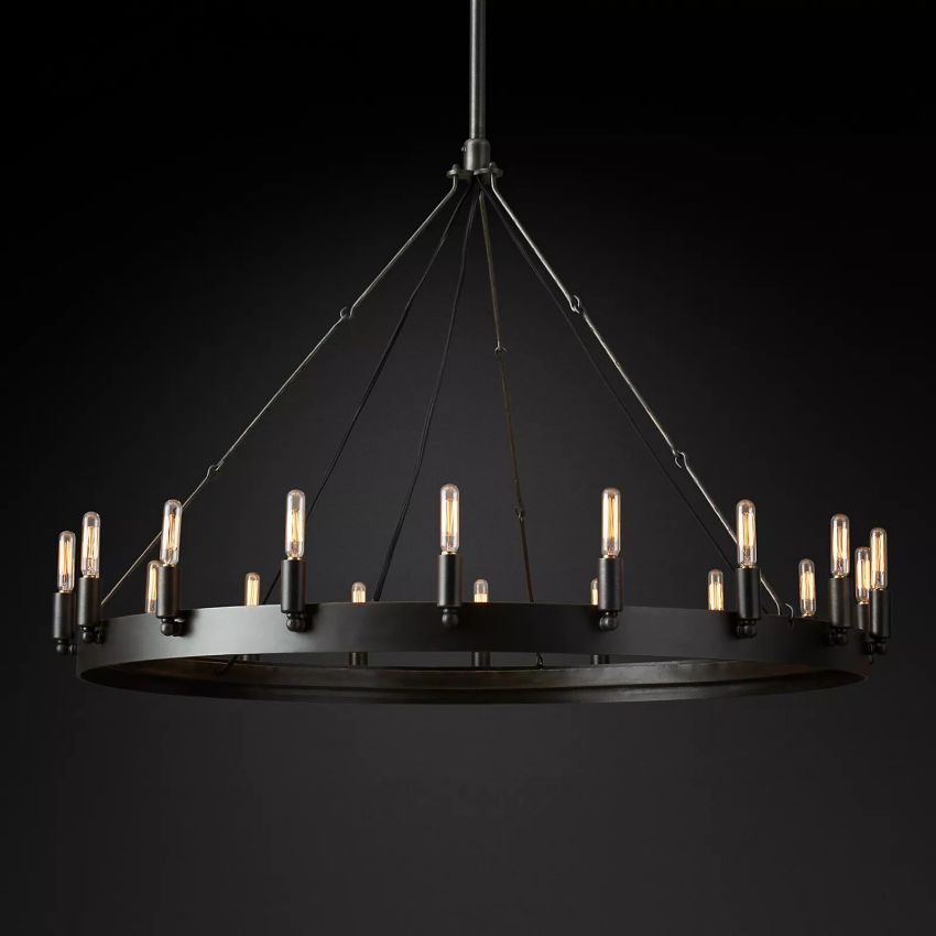 Camino Vintage Filament Round Chandelier 38‘’D