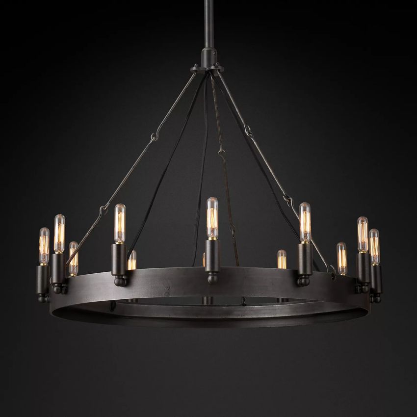 Camino Vintage Filament Round Chandelier 26''D