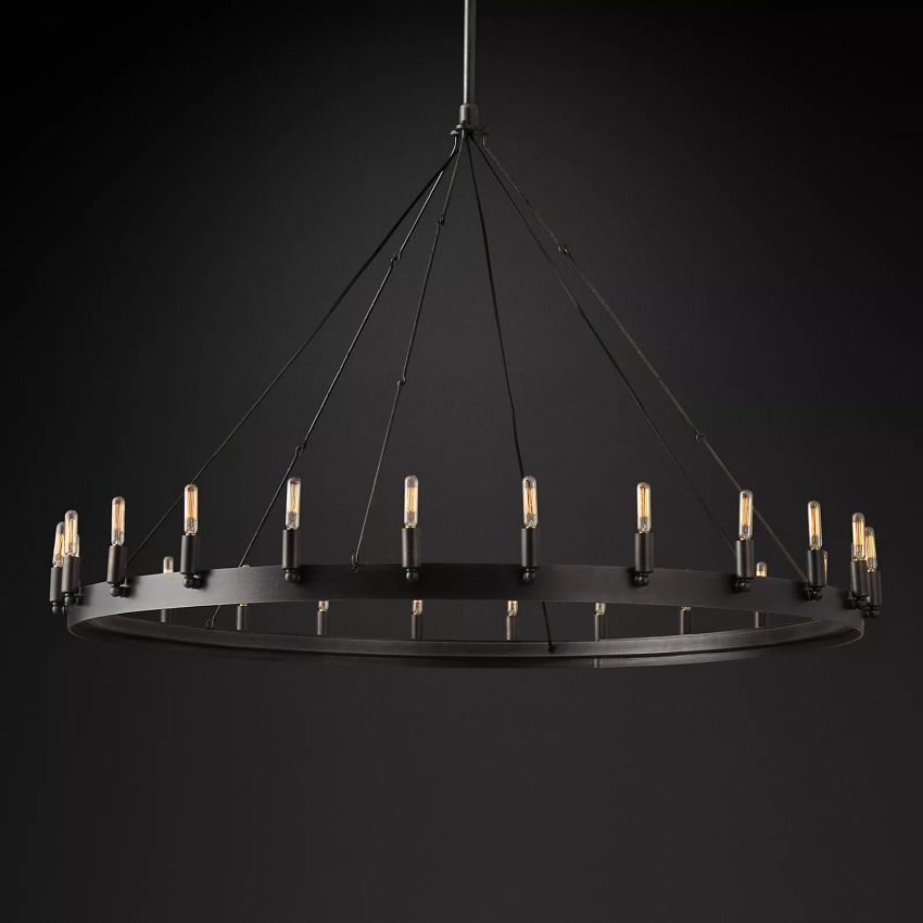Camino Vintage Filament Round Chandelier 50‘’D
