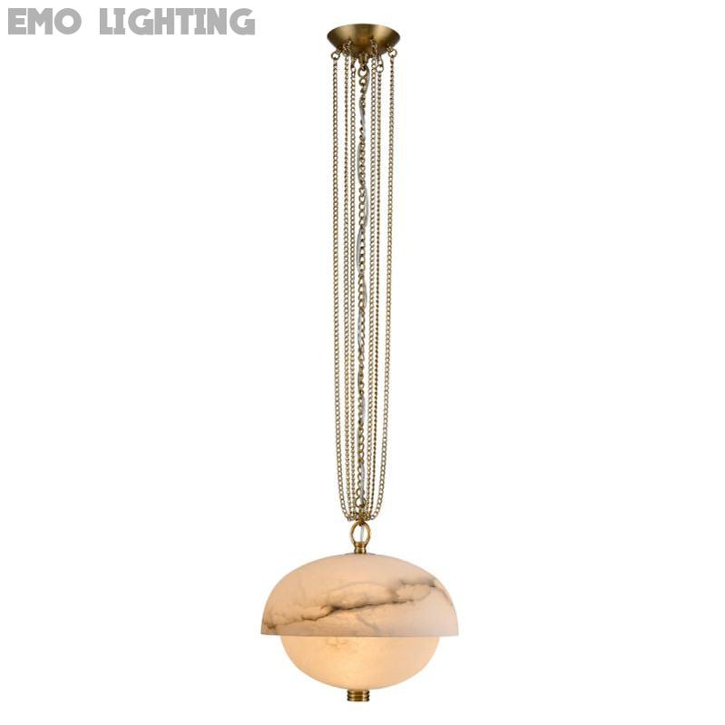 Alabaster Volterra LED Pendant 17”