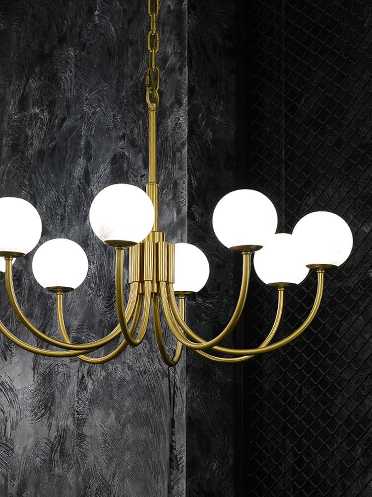 Reco Copper Alabaster Chandelier For Kitchen Island Bedroom