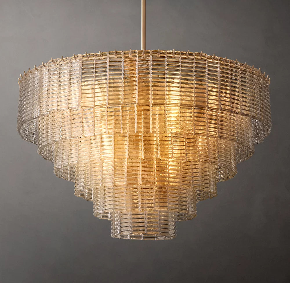 Sirene CLEAR ROUND GLASS  CHANDELIER 41" 36''