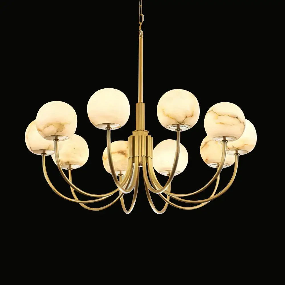 Reco Copper Alabaster Chandelier For Kitchen Island Bedroom