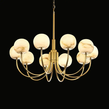 Reco Copper Alabaster Chandelier For Kitchen Island Bedroom