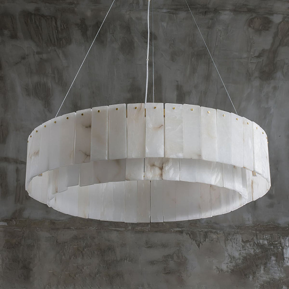Modern Copper & Alabaster Chandelier For Living Room Bedroom