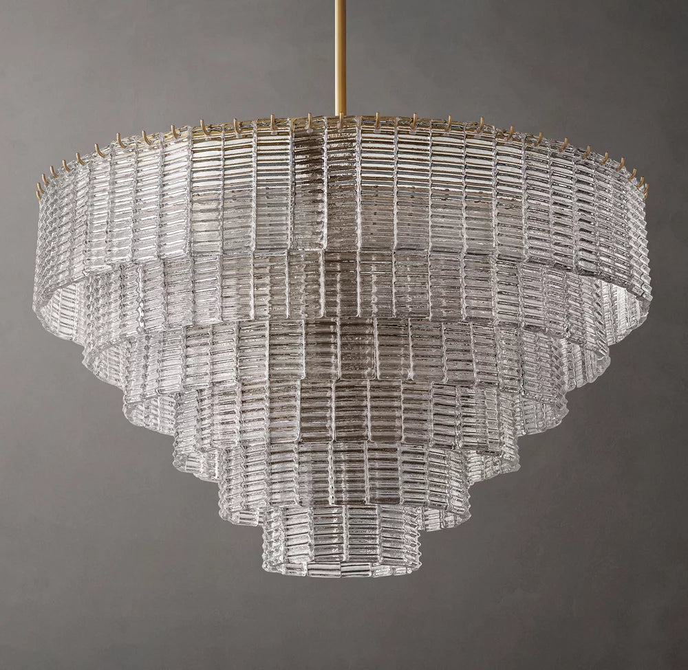 Sirene CLEAR ROUND GLASS  CHANDELIER 41" 36''