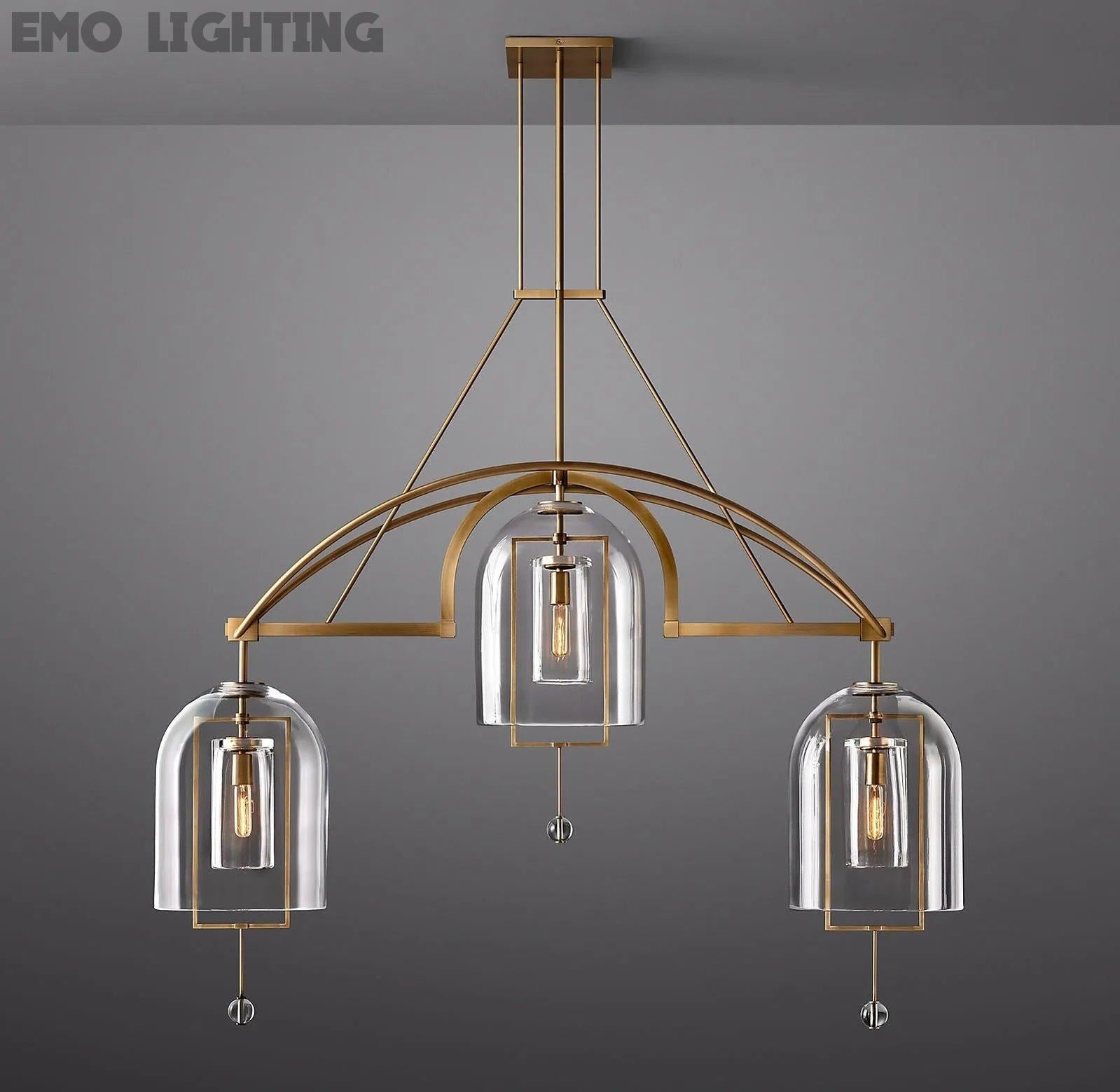 Fulcrum Round Chandelier 61"  3-Lights