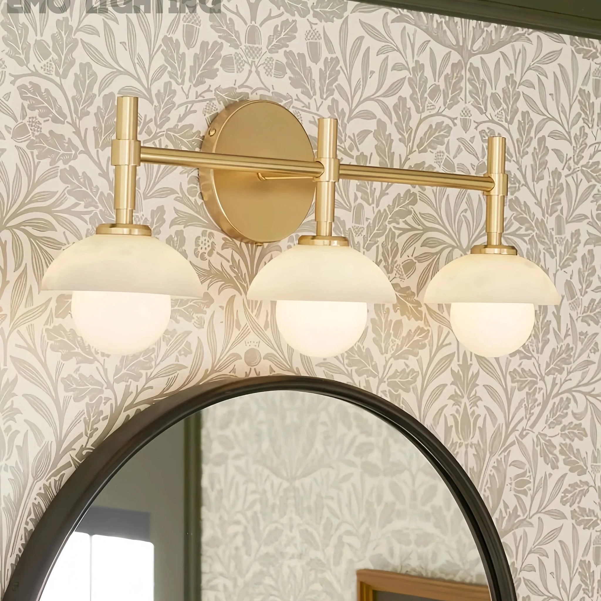 Alabaster Shade Greenwich Triple Wall Sconce