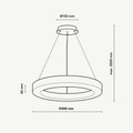 HALO 600 LED ring suspended lamp – Alabaster natural stone