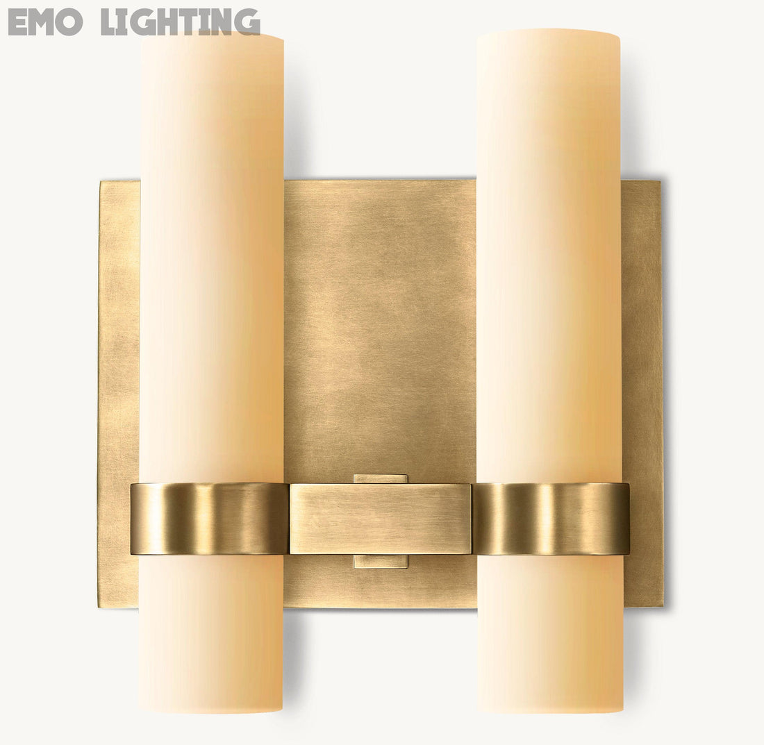 Ravelle Milk Glass Double Sconce
