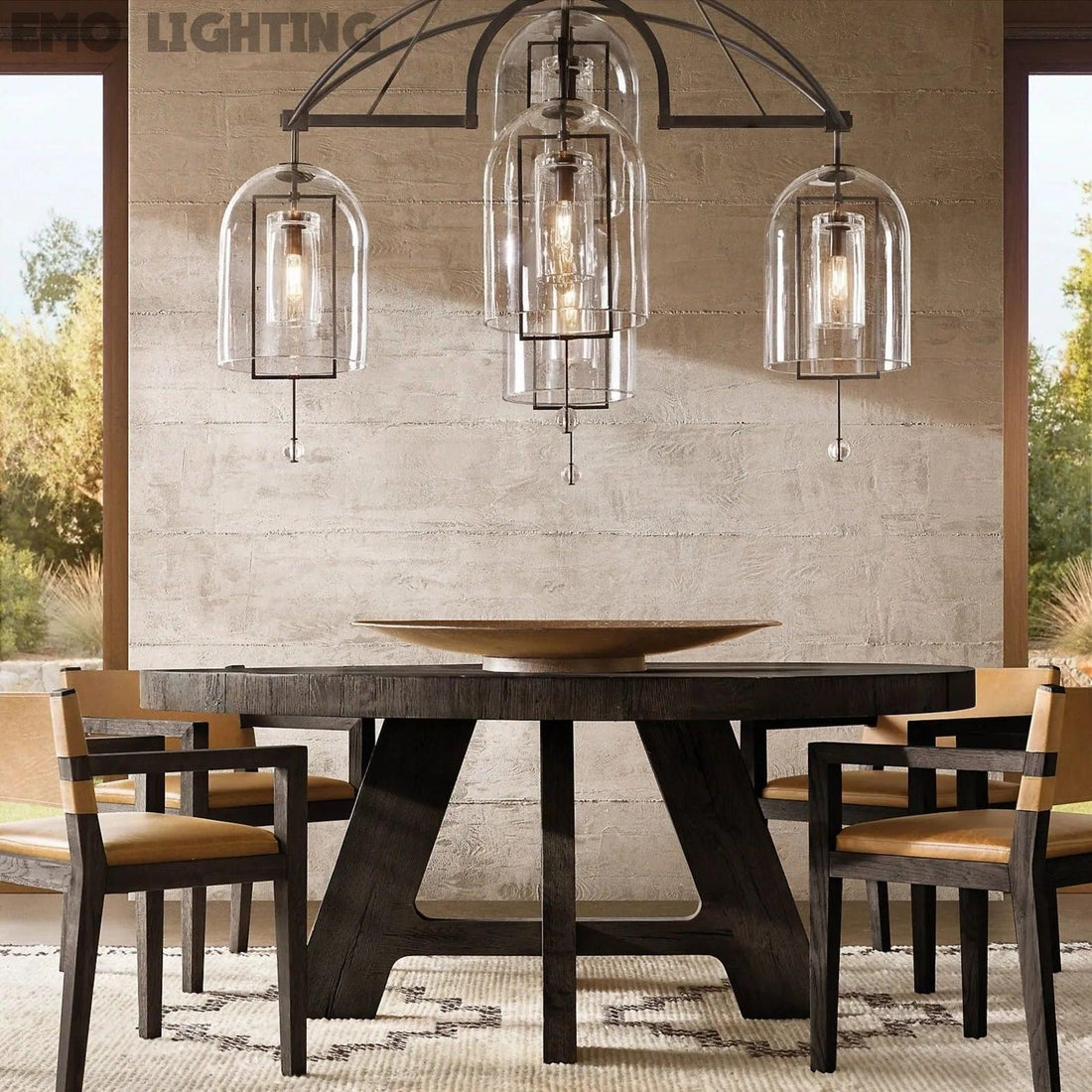 Fulcrum Round Chandelier 73" 5-Lights