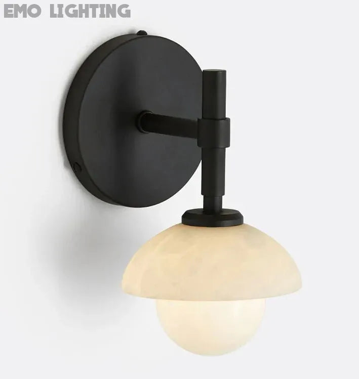 Alabaster Shade Greenwich Single Wall Sconce