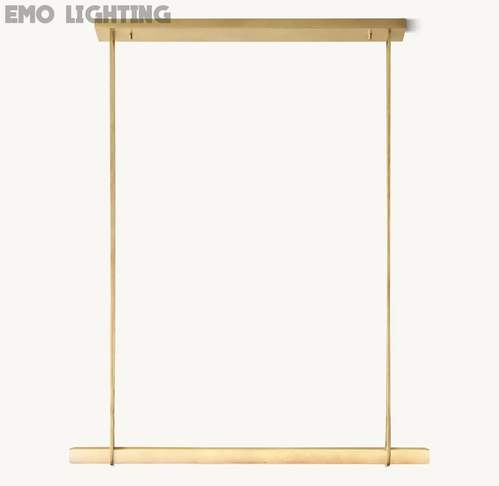 Audubon Alabaster Single Bar Linear Chandelier 60"