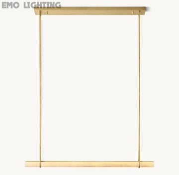 Audubon Alabaster Single Bar Linear Chandelier 60"