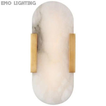 Melang Lowell Elongated Alabaster Wall Sconce 10"