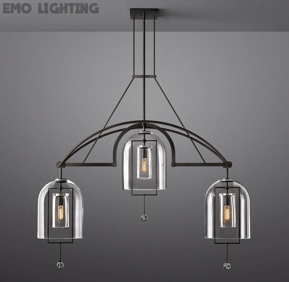 Fulcrum Round Chandelier 61"  3-Lights