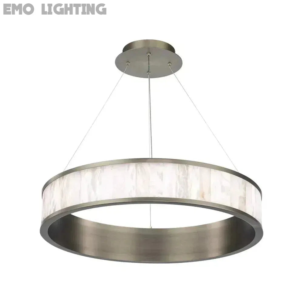 Coliseo Alabaster 28in LED Round Chandelier