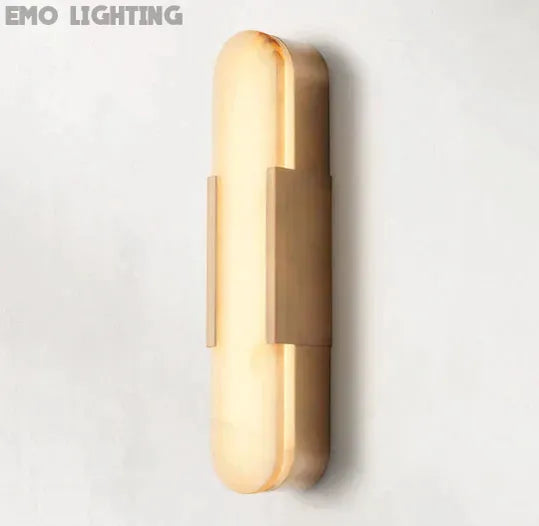 Koltin Melange Elongated Alabaster Wall Sconce,  Modern Indoor Decor Wall Lamp Fixtures Wall Light Fixtures J-CHANDELIER Brass H 20'' 