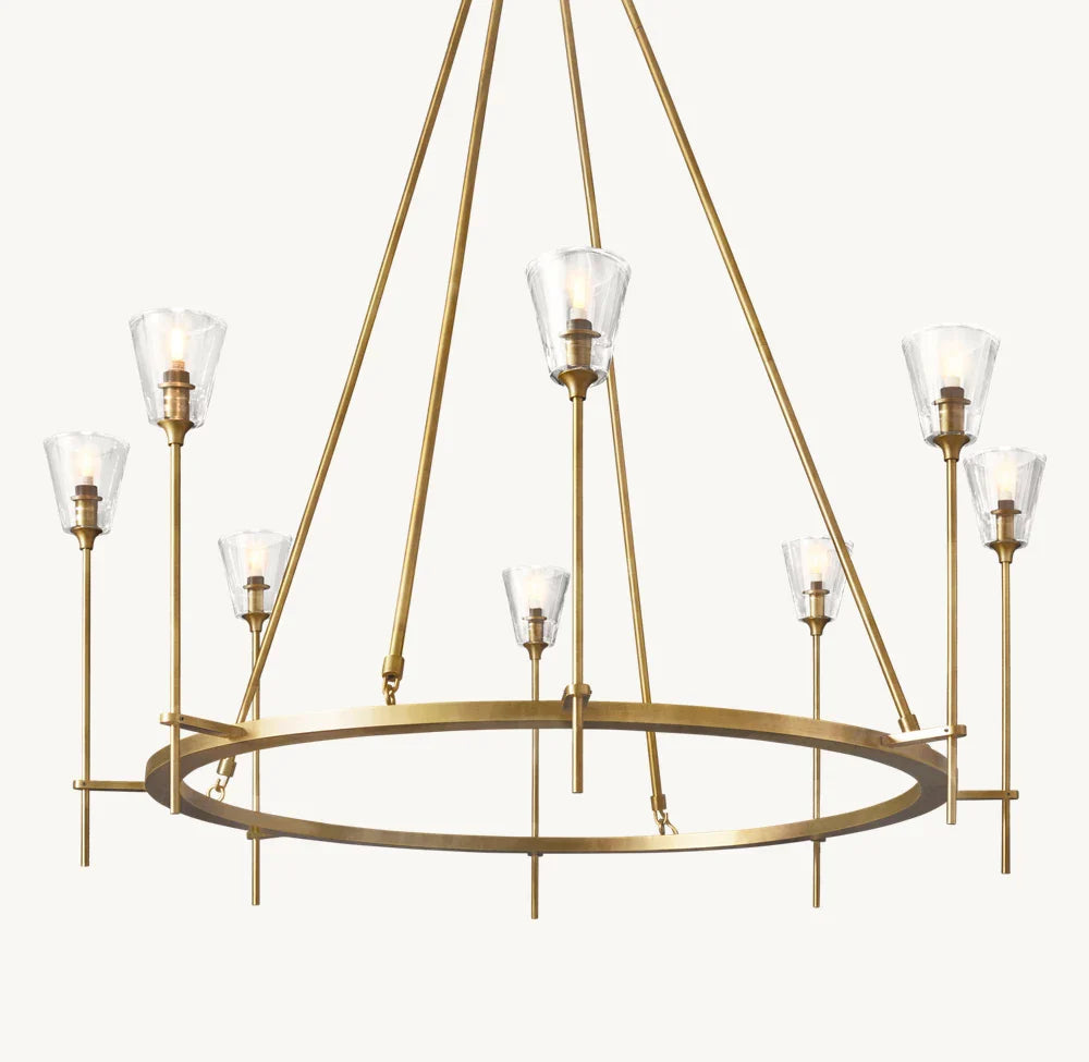TROLCH DE VERRE ROUND CHANDELIER 46"