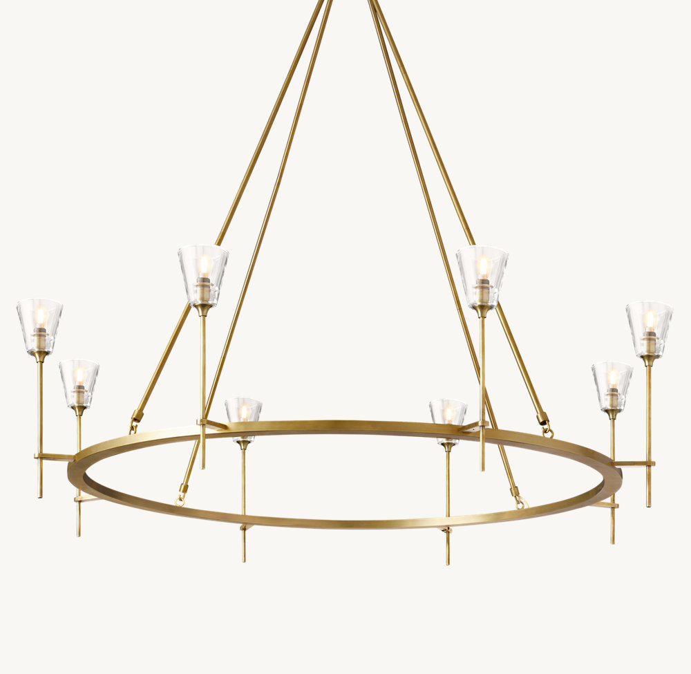 TROLCH DE VERRE ROUND CHANDELIER 58"
