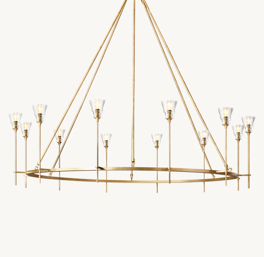 TROLCH DE VERRE ROUND CHANDELIER 70"