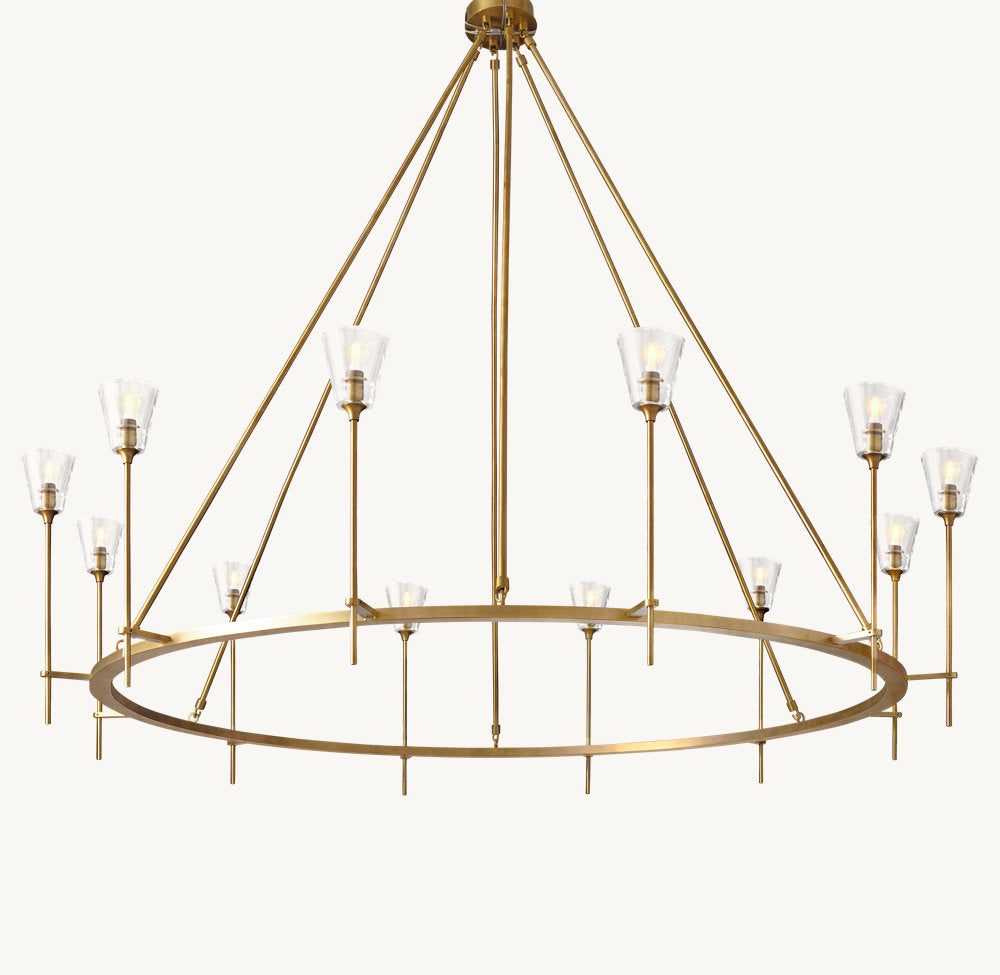 TROLCH DE VERRE ROUND CHANDELIER 70"