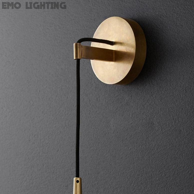 Aquitain Tapered Tubular Solid Brass Wall Sconce 38" H