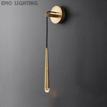 Aquitain Tapered Tubular Solid Brass Wall Sconce 22" H